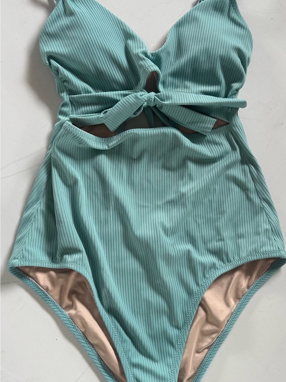 Target Women's Teal Ribbed One-Piece Swimsuit